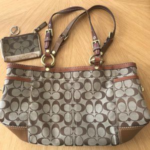 Coach Shoulder Bag w/ matching coin wallet